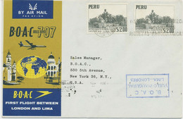 PERU 1961 KAB.Erstflug Mit BOAC Rolls Royce 707 "LIMA - NEW YORK" - Peru