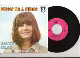 Vinyle 45 T EP Sandie Shaw Eurovision 1967 English Song Puppet On A String PYE PNV 24185 Avec Etiquette - Ediciones De Colección