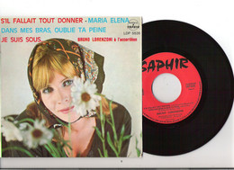 Vinyle 45 T EP Maria ELENA  Par  Bruno LORENZONI à L'accordéon électronique Cordovox Saphir LDP 5535 - Otros - Canción Francesa