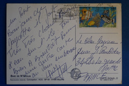 M22 MAYOTTE BELLE CARTE 1997 MAMOUDZOU  POUR LA GRANDE MOTTE FRANCE + TEMOIGNAGE + AFFRANCHISSEMENT PLAISANT - Storia Postale