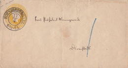 Preussen GS-Umschlag 3 Silbgr. K2 Königsberg 17.4. Gel. Nach Darmstadt - Enteros Postales