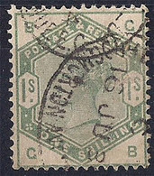 Great Britain Sc#107 Queen Victoria The 1 Shilling Green 1884 CV$300 VERY FINE - Non Classés
