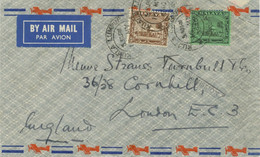 MALAYA SELANGOR 1940 Mosque And Palace 5 C And 50 C On VF Airmail-censor-cover - Selangor