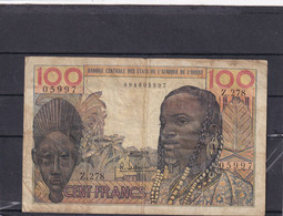 AOF  West African States  100 Fr   Sans Lettre Du Pays  No Country Letter.  ND  Fine - États D'Afrique De L'Ouest