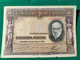 Spagna 50 Pesetas 1935 - 50 Peseten