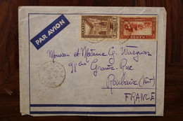 MAROC 1938 FRANCE Marchand Par Avion Cover Air Mail Colonie Protectorat Roubaix - Brieven En Documenten