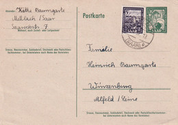 SAAR 1952  ENTIER POSTAL/GANZSACHE/POSTAL STATIONARY CARTE DE METTLACH - Postal Stationery