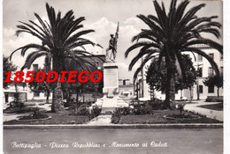 BATTIPAGLIA - PIAZZA REPUBBLICA E MONUMENTO AI CADUTI F/GRANDE VIAGGIATA 1964 ANIMATA - Battipaglia