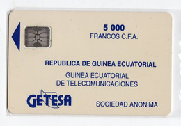 GUINEE EQUATORIALE REF MV CARDS EQG-01 5000 F  SC4 - Equatoriaal Guinea