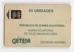 GUINEE EQUATORIALE REF MV CARDS EQG-03 50 UNIDADES SC5 LOGO BLUE - Aequatorial-Guinea