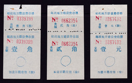 CHINA CHINE  SICHUAN CHONGQING 630000 ADDED CHARGE LABEL (ACL) 0.10 YUAN,0.20YUAN,1.00YUAN SET - Other & Unclassified