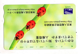 JAPON TELECARTE COCCINELLE - Mariquitas