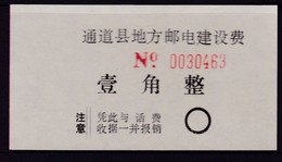 CHINA CHINE CINA HUNAN TONGDAO 418500  ADDED CHARGE LABEL (ACL) 0.10 YUAN - Other & Unclassified