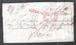 Lettre De Londres Pour Madame De Maulmont Chateau De Fere Pres Gueret, Creuse - ...-1840 Precursores
