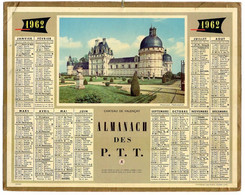 CALENDRIER GF 1962 - Chateau De Valençay - Imprimerie Oberthur Rennes - Formato Grande : 1961-70