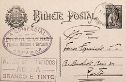1931 Inteiro Postal Tipo «Ceres» 25 R. Preto Enviado De Armamar Para O Porto - Enteros Postales