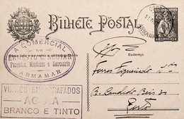 1931 Inteiro Postal Tipo «Ceres» 25 R. Preto Enviado De Armamar Para O Porto - Ganzsachen