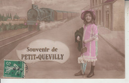 Souvenir De PETIT QUEVILLY - Fillette Train Gare  PRIX FIXE - Le Petit-quevilly