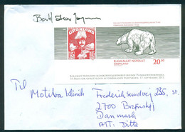 Greenland. IMPERFORRATED MINIBLOCK, Send To Denmark 2013, Signed By The Artist, Max 5 Copy. SCARE - Lettres & Documents