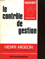 Le Contrôle De Gestion - MIGEON Henri - 1970 - Comptabilité/Gestion