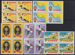 F-EX23646 GHANA MNH 1959 WEST AFRICA SOCCER CUP FOOTBALL BLOCK 4 - Coupe D'Afrique Des Nations