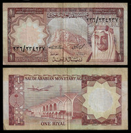 SAUDI ARABIA BANKNOTE - 1 RIYAL (1977) P#16 F/VF (NT#03) - Saoedi-Arabië