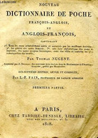 NOUVEAU DICTIONNAIRE DE POCHE FRANCOIS-ANGLOIS, ET ANGLOIS-FRANCOIS - NUGENT THOMAS - 1818 - Woordenboeken, Thesaurus