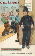 ILLUSTRATOR ALFE HILTON POLICEMAN POLICE LONDON HUMOR COMIC ENGLAND ILLUSTRATEUR JUSTICE GENDARME - Police - Gendarmerie