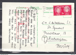 Postkaart Van Ierland Naar Antwerpen Getaksseerd In Antwerpen - Cartas & Documentos