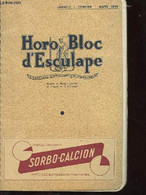 AGENDA HORO BLOC D'ESCULAPE - COLLECTIF - 1949 - Blanco Agenda