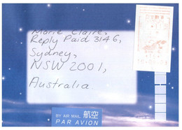 (LL 27) Letter Posted From Japan To Australia Marie Claire (with Printed Label Postage) - Lettres & Documents