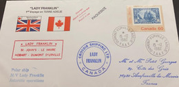 A) 1982, CANADA, COVER SHIPPED TO FRANCE, CROSBIE SHIPPING, POLAR SHIP, LADY FRANKLIN, 1er VOYAGE EN TERRE ADELIE - Autres & Non Classés