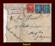 1935 Canada Registered Letter Toronto Sent To Scotland 2scans Recommandee Lettre - Postal History