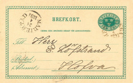 SCHWEDEN 1893, "HERRLJUNGA" Und "MARIESTAD" K1 Klar A. 5 (FEM) Öre Grün GA - 1872-1891 Ringtyp