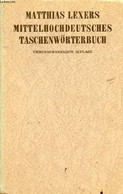 MATTHIAS LEXERS MITTELHOCHDEUTSCHES TASCHENWÖRTERBUCH - LEXER MATTHIAS - 1944 - Atlanten