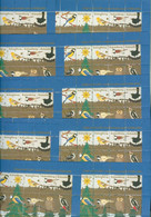 Denmark 10 Full Christmas Sheet 1994 Kalundborg Animals. Owl,Birds,Fox,Horse,Swan. MNH - Feuilles Complètes Et Multiples