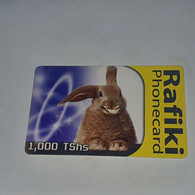 Tanzania-(TZ-TTCL-0018)-sungura Mjanja-(3)-(Tshs-1.000)-(0023-048670)-used Card+1card Prepiad/gift Free - Tanzanie