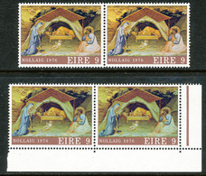 IRELAND 1976 Christmas, 9 (P) Multicolored, The Birth Of Christ U/M VARIETY - Non Dentelés, épreuves & Variétés