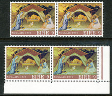 IRELAND 1976 Christmas, 9 (P) Multicolored, The Birth Of Christ U/M VARIETY - Imperforates, Proofs & Errors