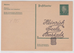 97759 DR Ganzsache Postkarte P195 Zudruck Heinrich Seele Arnstadt - Postcards
