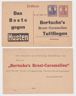 96992 Ganzsachen Postkarte P116 Zudruck Bertsche's Brust-Caramellen Tuttlingen - Cartes Postales