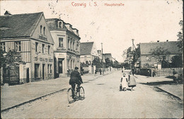 AK/CP Coswig  Hauptstraße   Gel/circ .1913  Erhaltung/Cond. 2- Knickstelle Nr. 01264 - Coswig