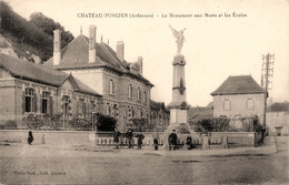 Château Porcien * Le Monument Aux Morts Et Les écoles * Rue - Chateau Porcien