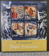 St Thomas 2016 Pope Francis Religion Popes Obama Kirill M/sheet Mnh - Feuilles Complètes Et Multiples