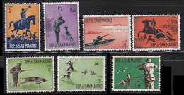 San Marino 1962 Hunting Dog Chien MNH 7V - Autres & Non Classés