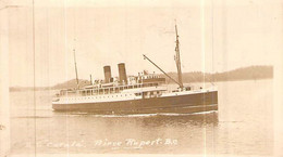 Carte Photo Cpa Amérique > Canada > Colombie Britannique > Prince Rupert Bateau Vapeur "S.S Catala " - Prince Rupert