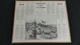 Almanach Des Postes Et Télégraphes 1913 - Dans Les Hameaux De L' Argoat  - Bon état Complet- Calendrier - Grossformat : 1901-20