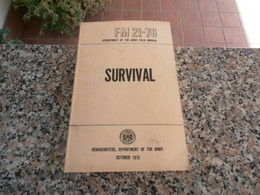 US DEPARTMENT OF THE ARMY - FIELD MANUAL/ SURVIVAL - Usa