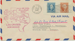 USA 1948, Kab.-Erstflug A.M. 64 "Las Cruses, New Mexico - El Paso, Texas" RR!! - 2c. 1941-1960 Lettres