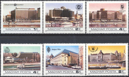 1984 HUNGARY UNGARN HONGRIE Mi 3701-3706 MNH BUDAPEST HOTELS HYATT INTER CONTINENTAL HILTON SET 6 STAMPS - Sonstige & Ohne Zuordnung